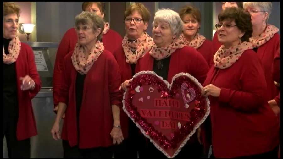 The Champlain Valley Sweet Adelines delivers singing Valentines each year.   