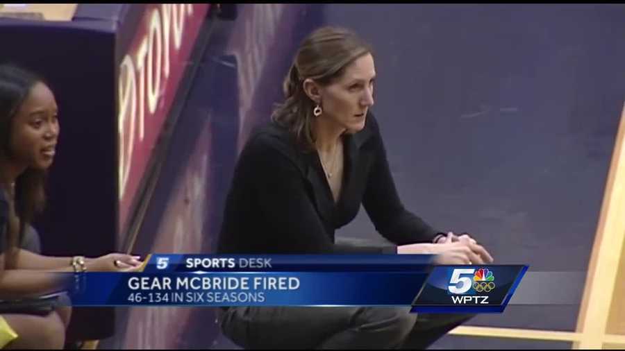 Vermont announces Lori Gear McBride has been fired as head women's basketball coach at the university.