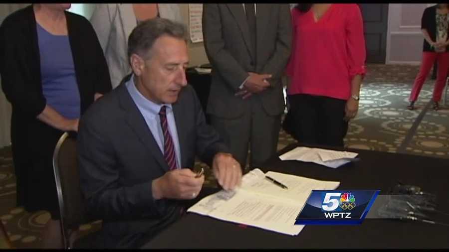 Gov. Peter Shumlin, D-Vermont, signed into law new safety protections for social workers and for victims of stalking.
