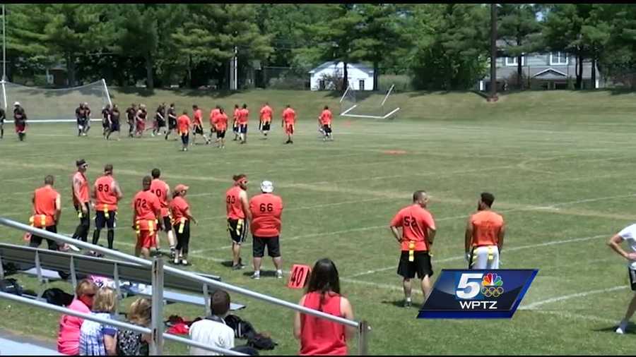 Former teammates of a Plattsburgh man killed in a May house fire honored their friend Saturday at an alumni football game.