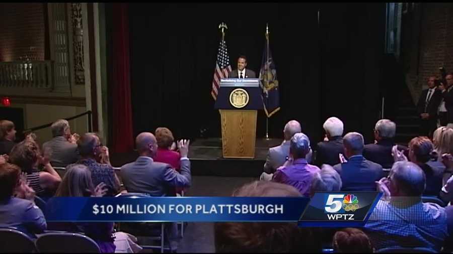 Gov. Andrew Cuomo granted Plattsburgh $10 million for downtown revitalization initiatives.
