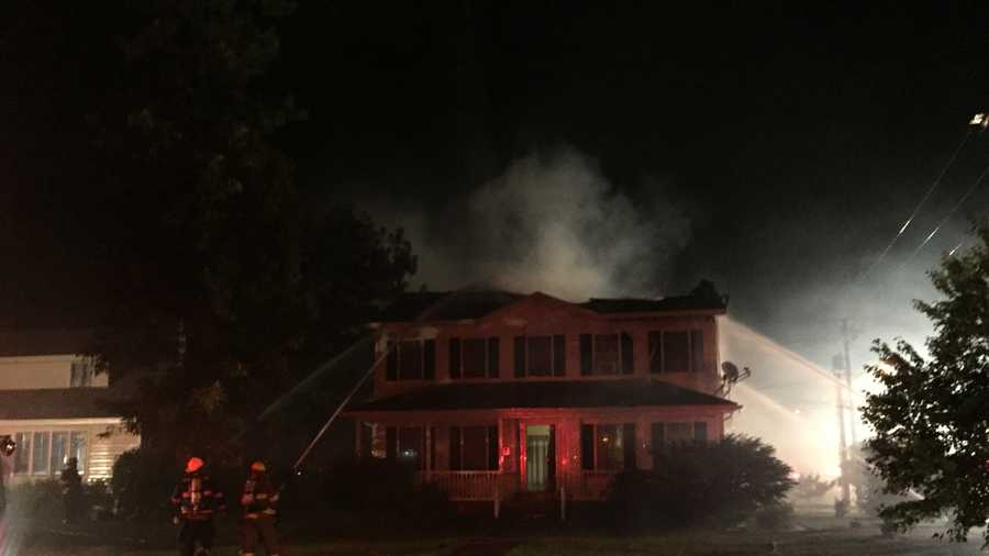 A fire badly damaged a Plattsburgh home Friday night.