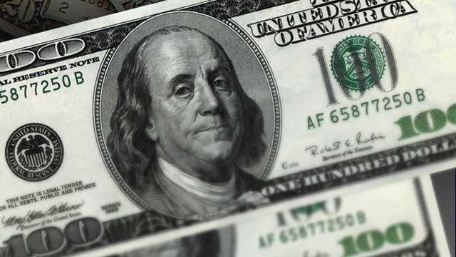 money  - large bills close up