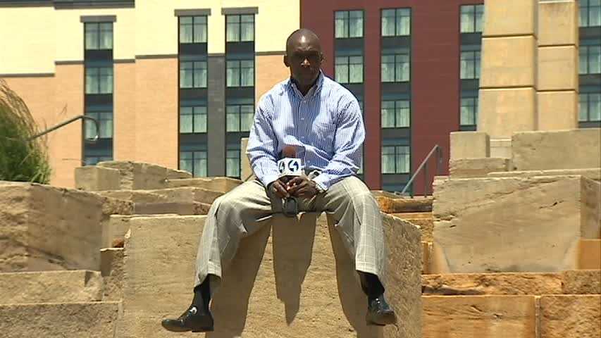 Channel 4 Action News' Sheldon Ingram on the North Shore water steps