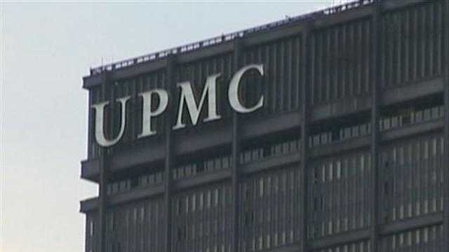 The U.S. Steel Tower, with the UPMC logo at the top.