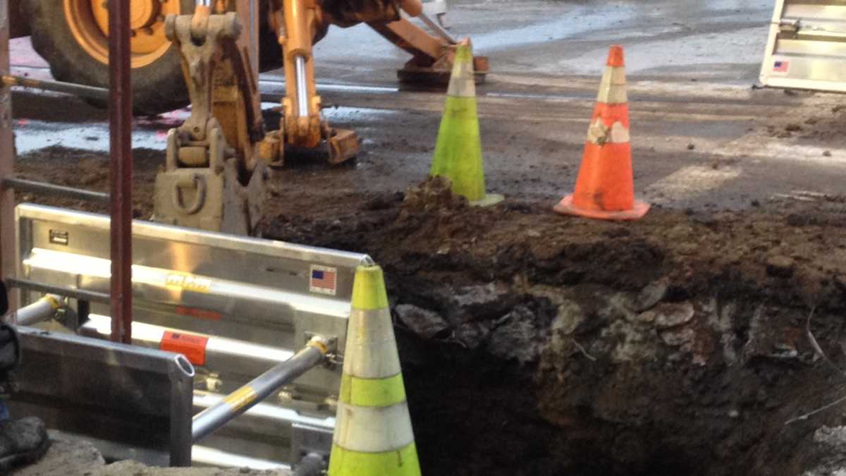 Photos Downtown water main break
