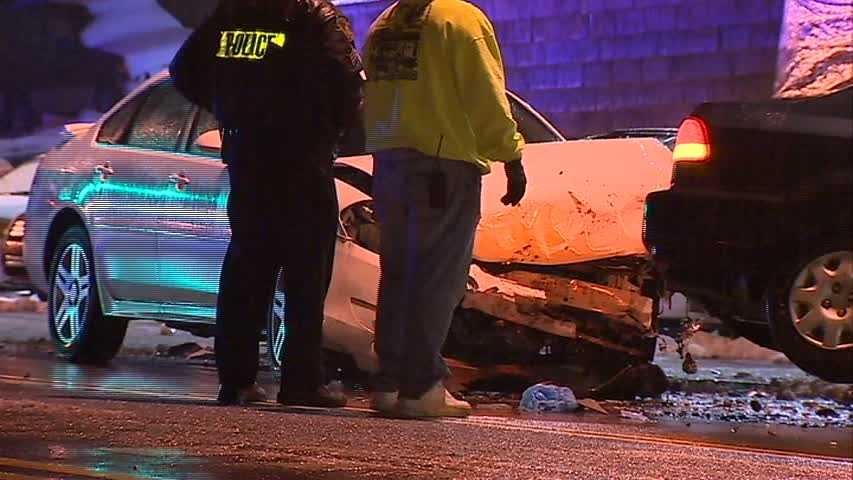 Photos: Freezing rain makes roads slick