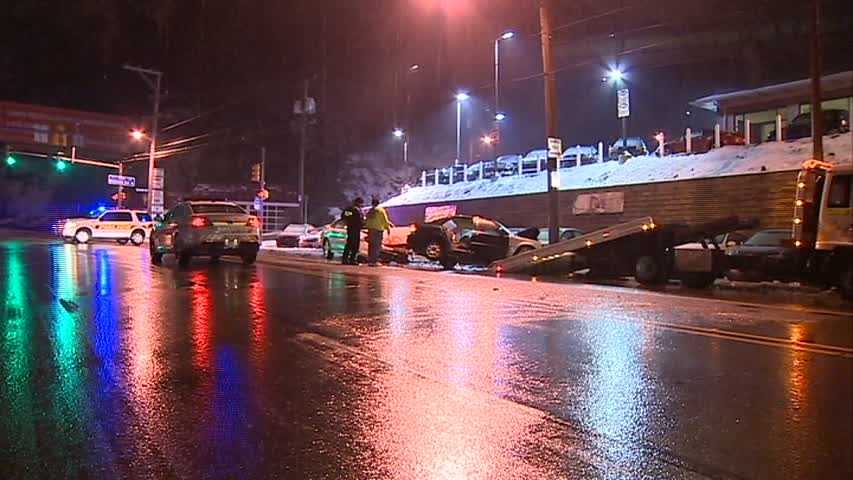 Photos: Freezing rain makes roads slick