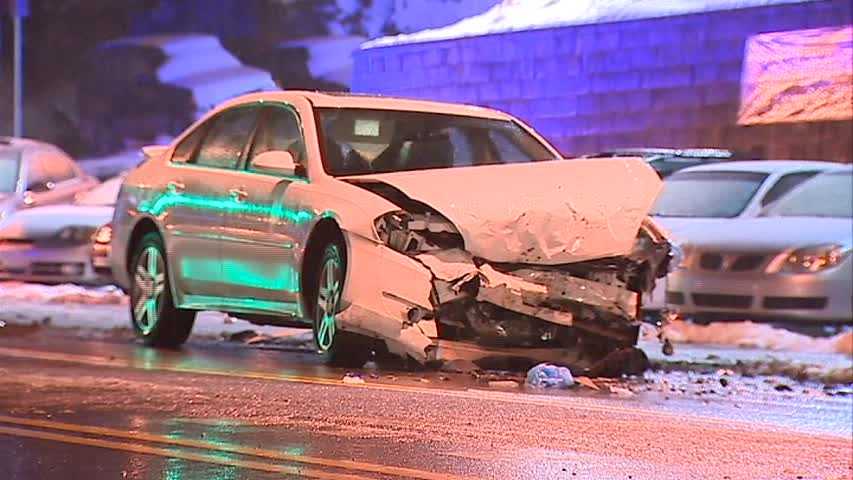Photos: Freezing rain makes roads slick