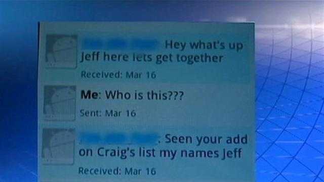 Screengrabs of the fake Craigslist ad