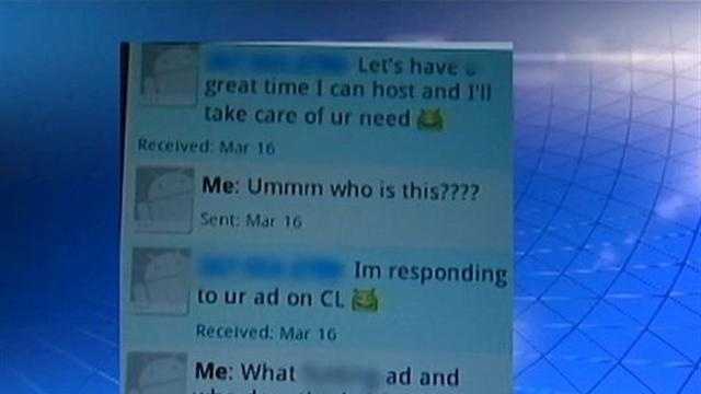 Screengrabs of the fake Craigslist ad