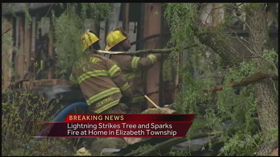 Lightning Strikes Tree Burns Down Home 