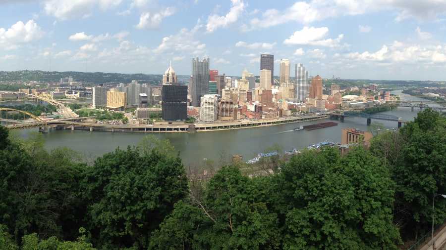 A panoramic view of downtown Pittsburgh