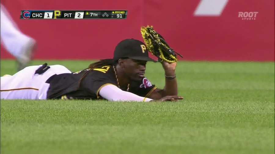 Andrew McCutchen's diving catch helped Jeff Locke win his first game since July 21.