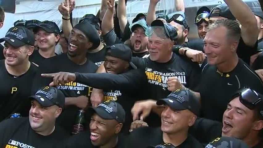 Pittsburgh pirates jolly roger celebrating a baseball victory