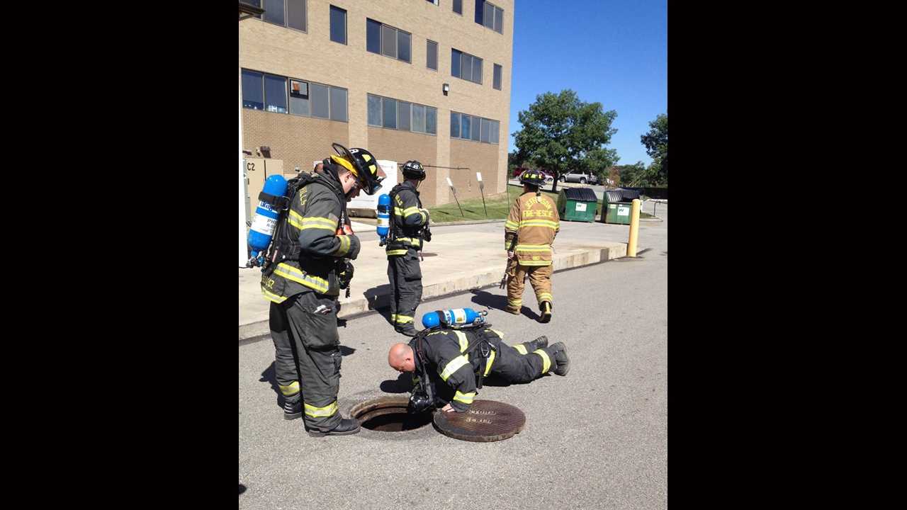 French firemen hazing a juvenile trainee