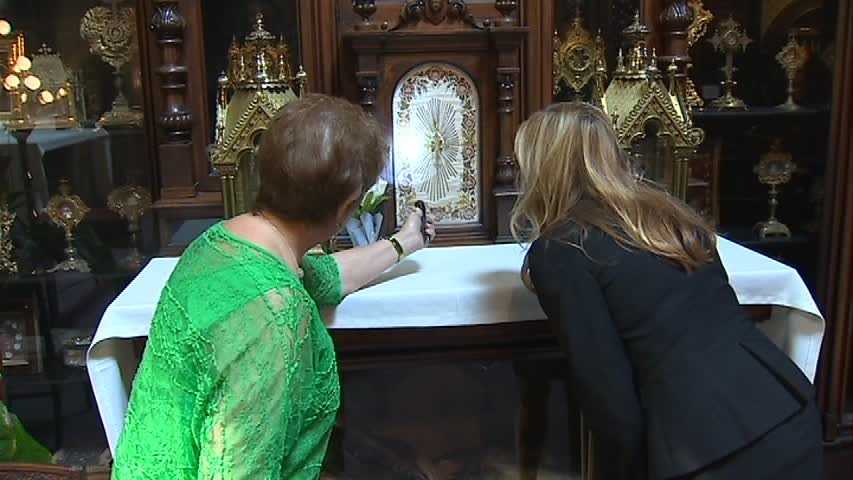 Carole Brueckner is a layperson who, along with a priest, takes care of the collection. She showed several of the items to WTAE.