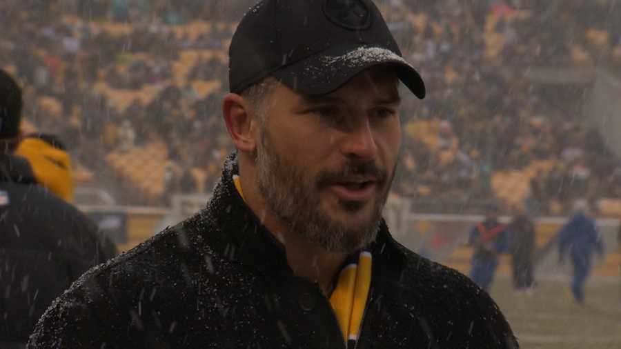 Joe Manganiello holds a Pittsburgh Steelers' Terrible Towel at