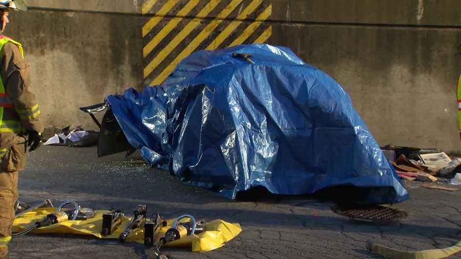 Photos Car crashes into concrete wall in Bethel Park