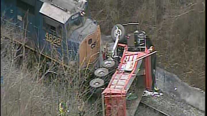 Train collides with dump truck in Rostraver Township