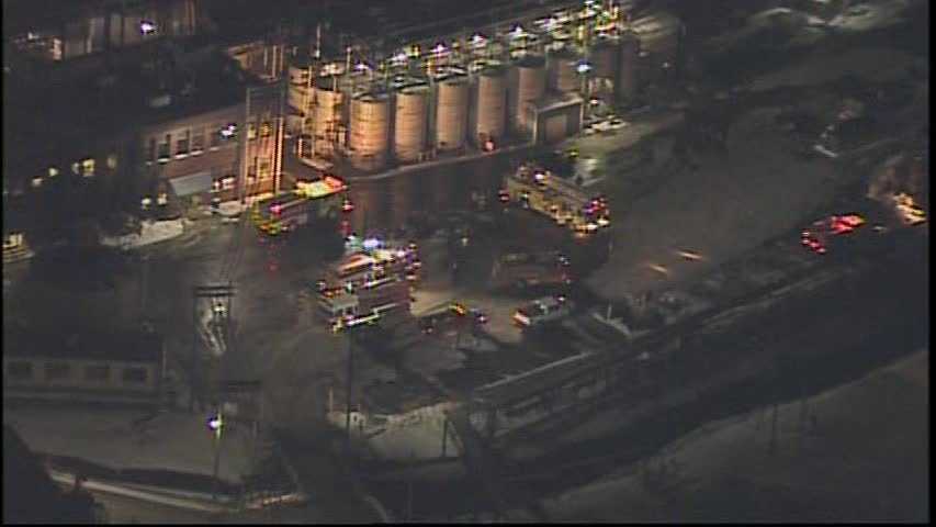 An early-morning fire reached three alarms at the Sonneborn chemical plant in Petrolia, Butler County.