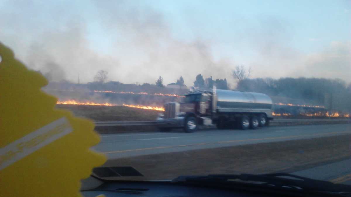 Photos: Large brush fire breaks out in Mt. Pleasant