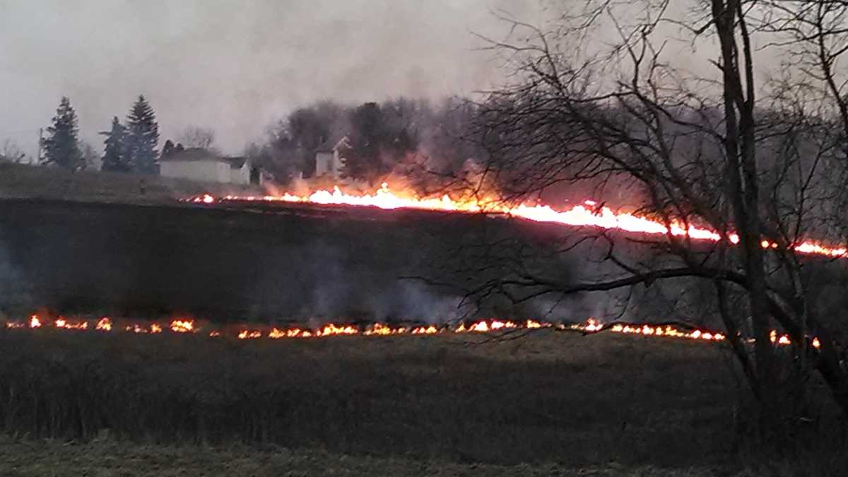 Photos: Large brush fire breaks out in Mt. Pleasant