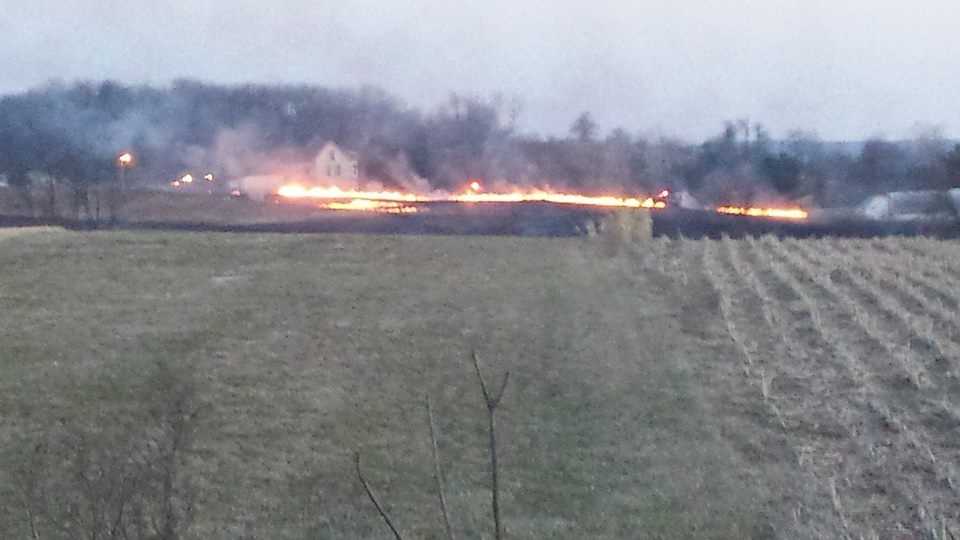 Photos: Large brush fire breaks out in Mt. Pleasant