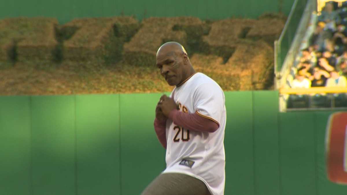 VIDEO Mike Tyson throws out first pitch before Pirates game