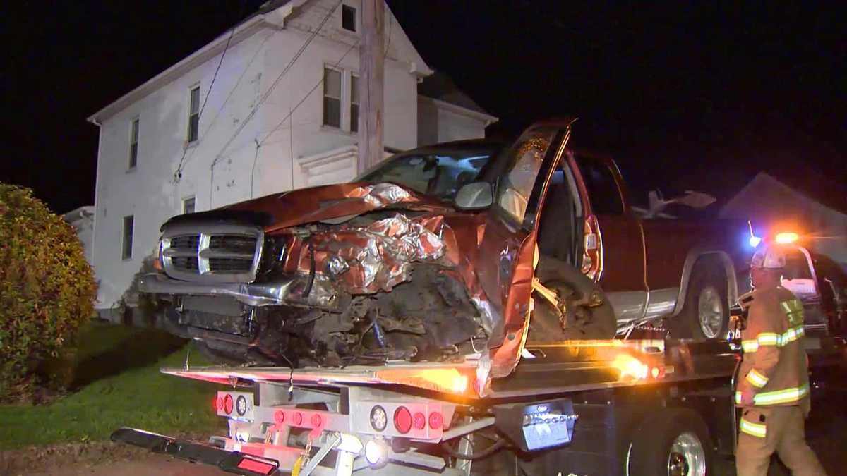 Driver leaves after truck hits power poles, takes down wires, transformers
