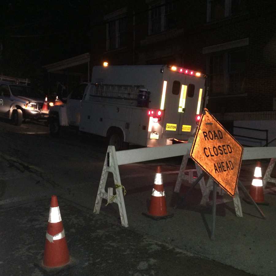 Photos Water main break leaves large hole in Charleroi street