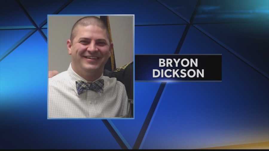 Cpl. Bryon Dickson was shot to death outside a Pennsylvania State Police barracks in Blooming Grove.