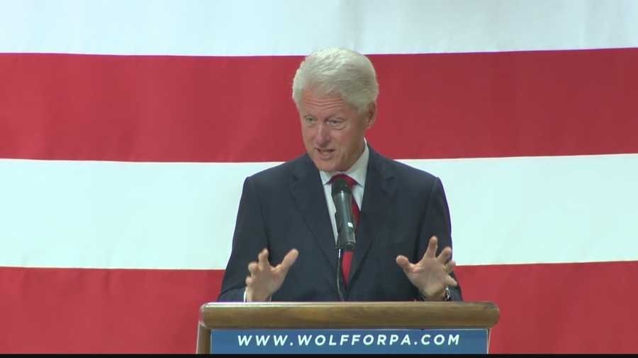 Pittsburgh's Action News 4's Sheldon Ingram takes a look at Monday's visit and speech by former US President Bill Clinton on bahlf of the Tom WOlf campaign in Pittsburgh.
