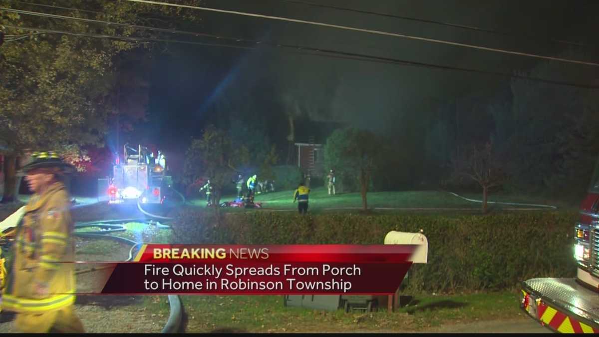 Fire crews battle Robinson Township fire