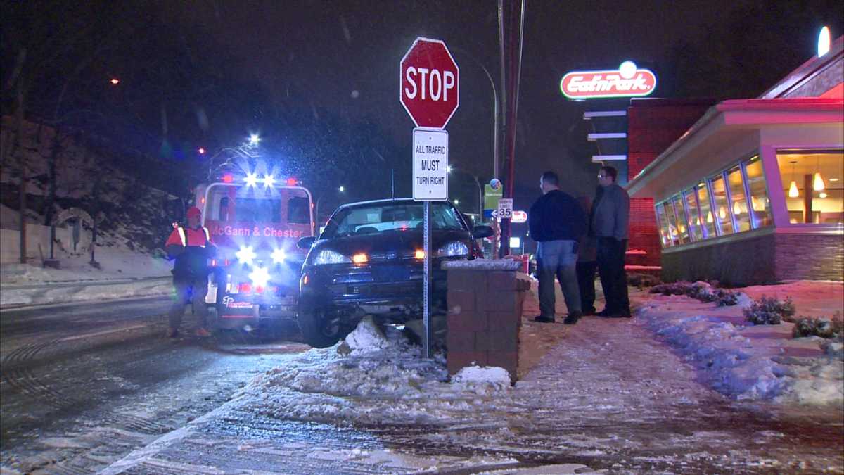 Photos Car crashes outside Eat 'n Park on Banksville Road