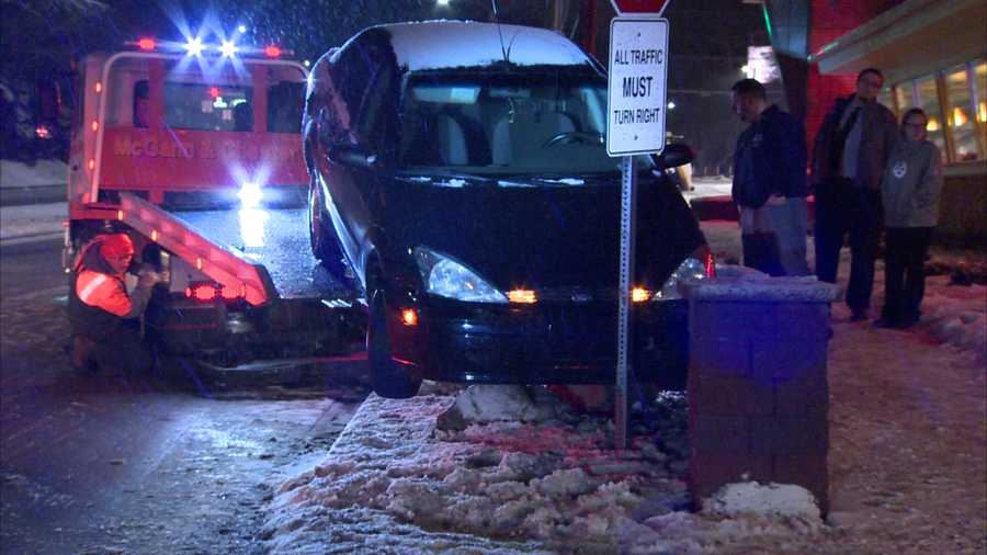 Photos: Car crashes outside Eat 'n Park on Banksville Road