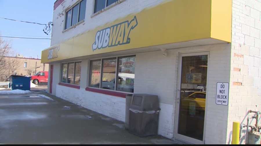 The Subway restaurant on McNeilly Road in Baldwin Township was robbed by a man carrying a knife in his hand and a gun in his pocket on Sunday afternoon, police said.