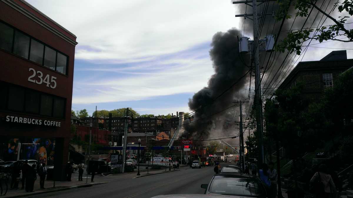 Photos: Large fire destroys building in Squirrel Hill business district
