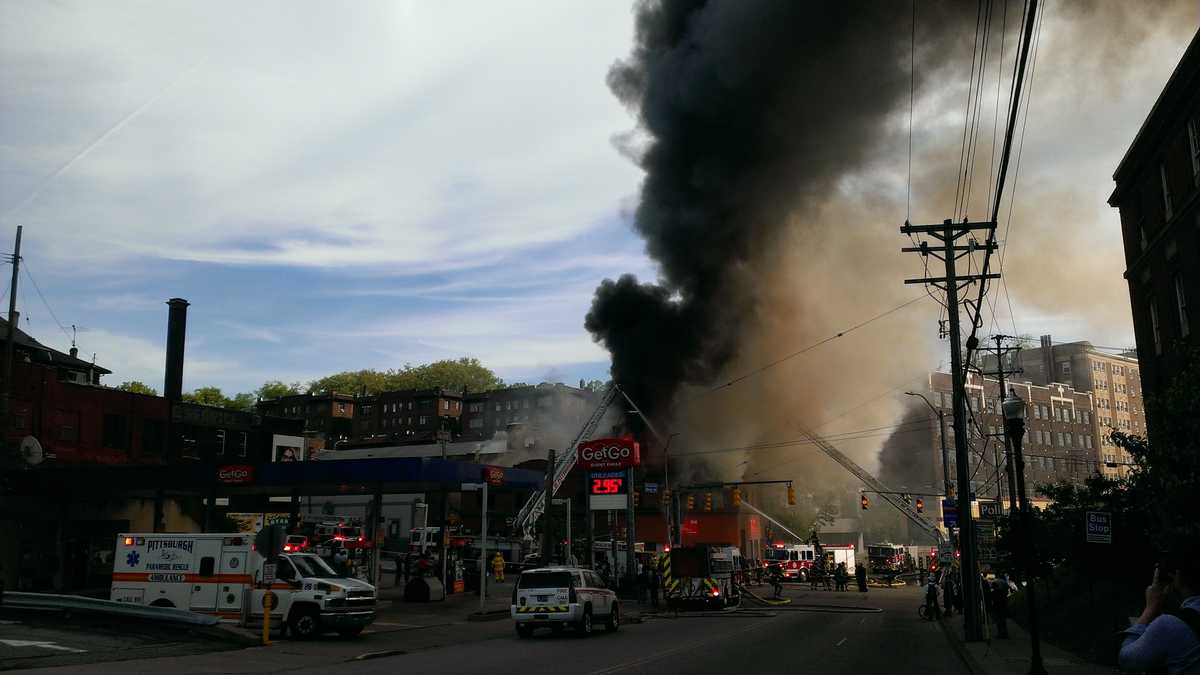 Photos: Large fire destroys building in Squirrel Hill business district