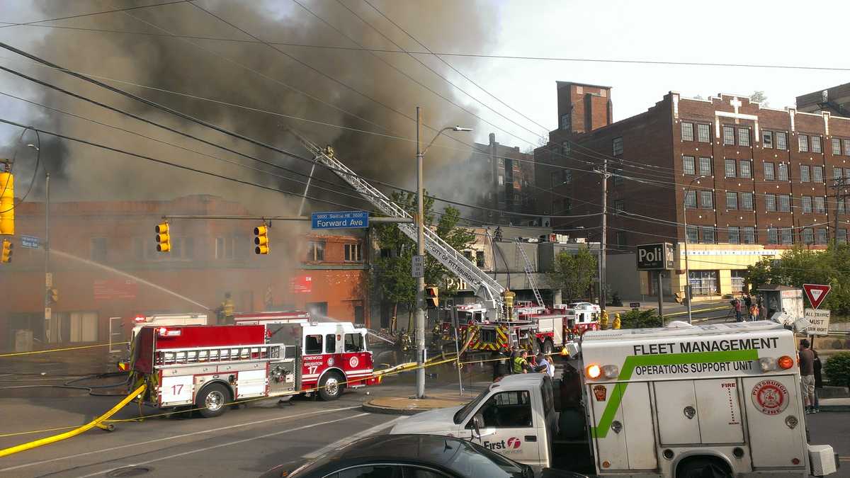 Photos: Large fire destroys building in Squirrel Hill business district