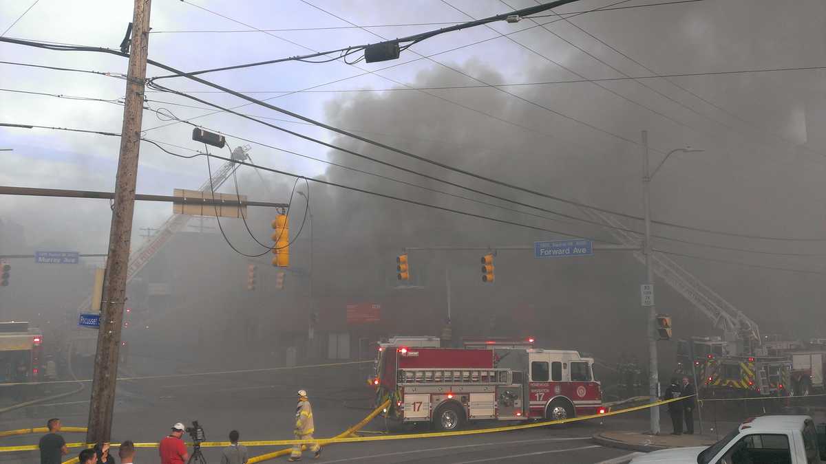 Photos: Large fire destroys building in Squirrel Hill business district