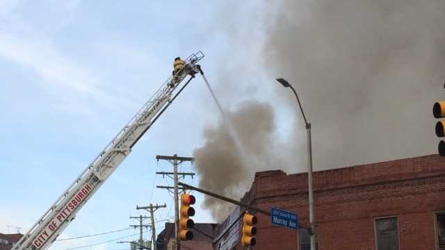 Photos: Large fire destroys building in Squirrel Hill business district