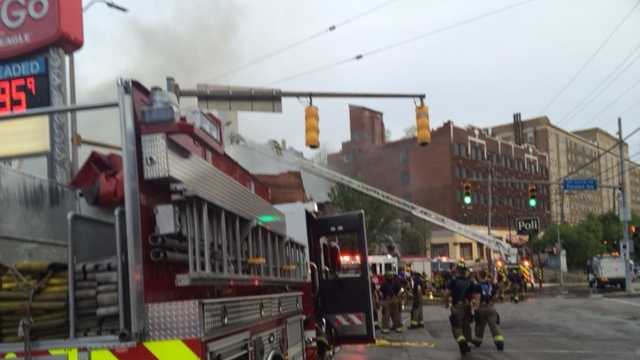 Photos: Large fire destroys building in Squirrel Hill business district