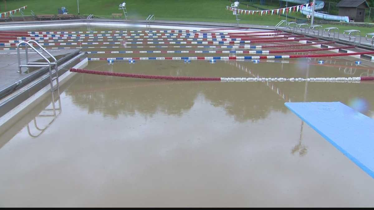 Pool heavily damaged by flooding in Harrison Township