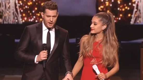 Holiday Music Video: Michael Buble & Ariana Grande 'Santa Claus Is Coming To Town'