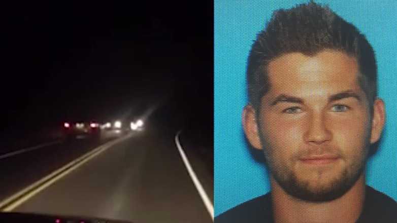 Penn Township police say Jonathan Lukart (right) is suspected of causing a wrong-way crash (left) while driving under the influence on Route 130.