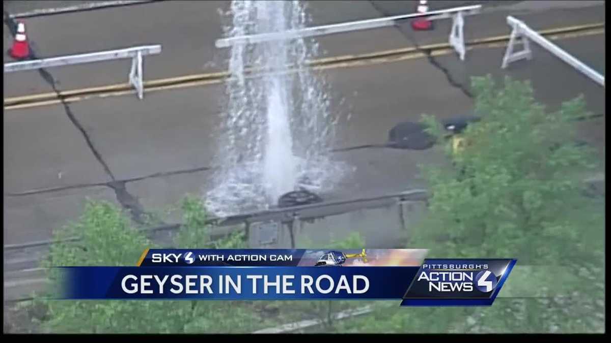 A mini-Old Faithful:' Water gushes from downtown manhole, shoots into air