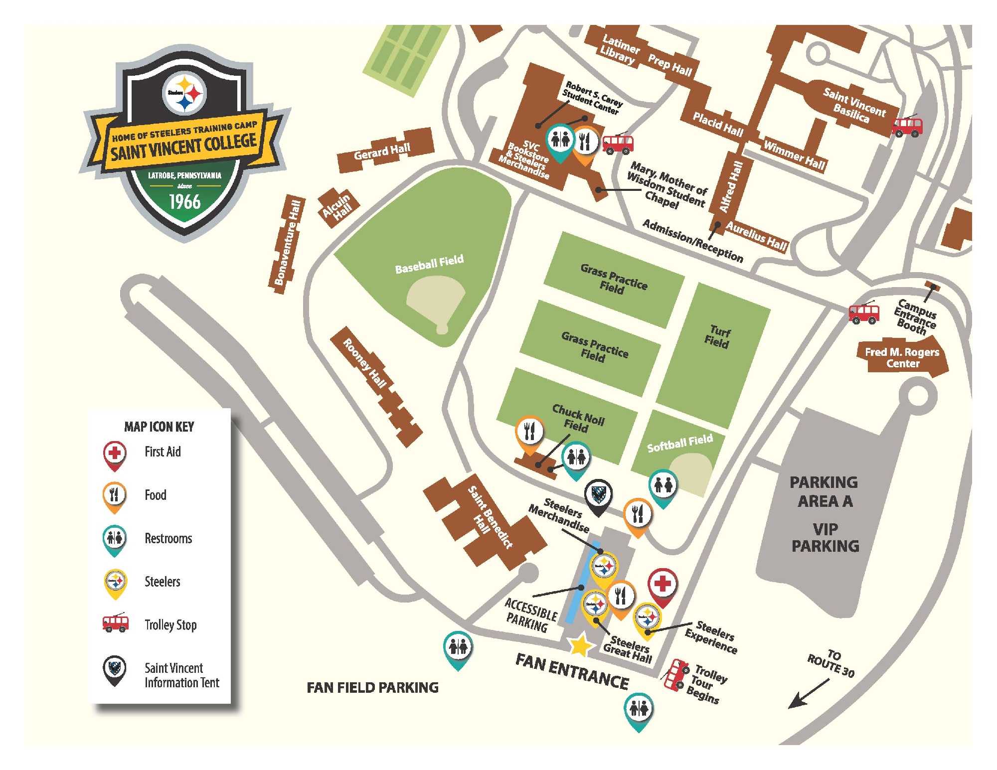 Steelers Training Camp  Schedule & Parking in Latrobe, PA