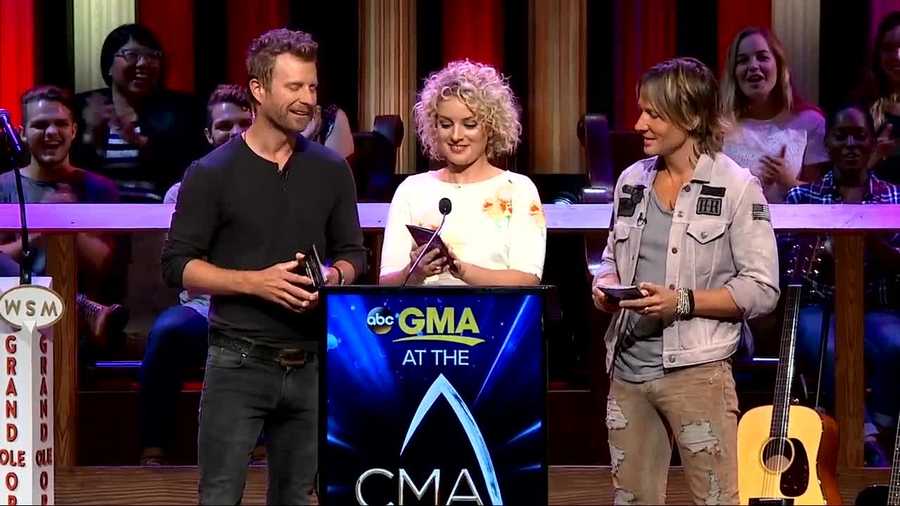 Nominees for the 2016 CMA Awards were announced this morning.Dierks Bentley, Cam and Keith Urban made the announcements live from the Grand Ole Opry House during the 8:30AM half-hour segment of Good Morning America.