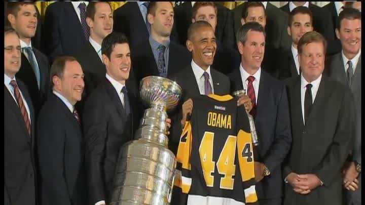 President Barack Obama congratulated the Pittsburgh Penguins on winning the Stanley Cup for the second time during his presidency.